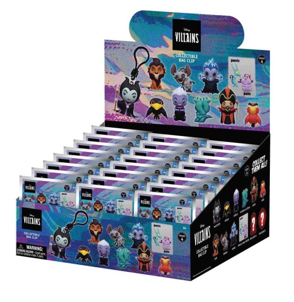 3D-Schlüsselanhänger Schurken Serie 4 Überraschungstüte - Disney Villains