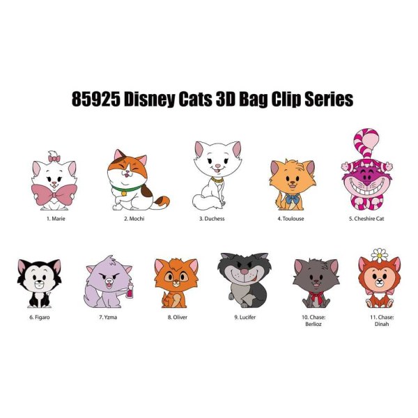 Katzen-3D-Schlüsselanhänger-Serie 69 Überraschungstüte - Disney
