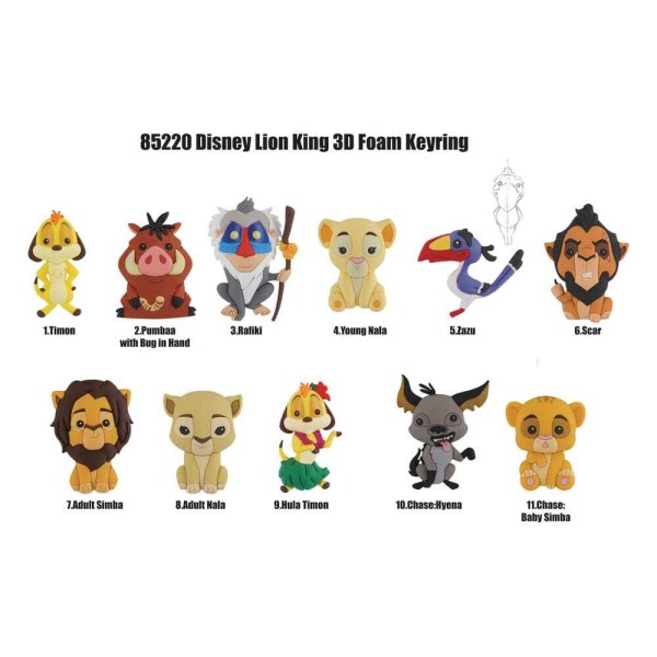 König der Löwen 3D-Schlüsselanhänger-Überraschungstüte - Disney