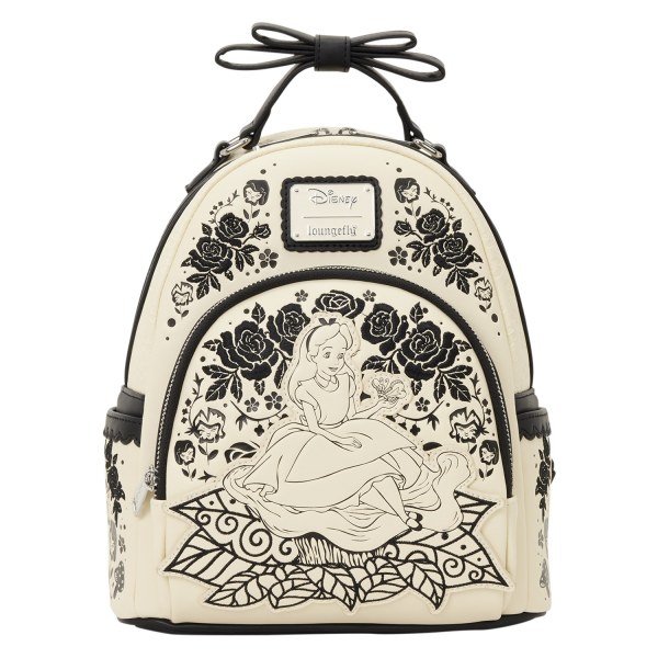 Alice im Wunderland Mini-Rucksack mit Blumenstickerei - Disney Loungefly