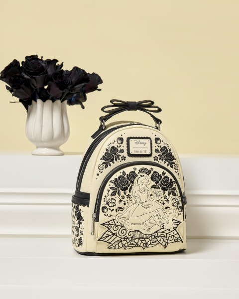 Alice im Wunderland Mini-Rucksack mit Blumenstickerei - Disney Loungefly