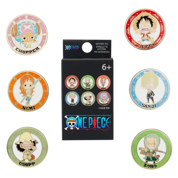 Loungefly One Piece Chibi Mystery Blind Box Emaille-Pin (verschiedene Farben)