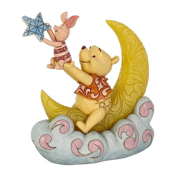 Winnie Puuh und Ferkel auf LED-Mond – Disney Traditions