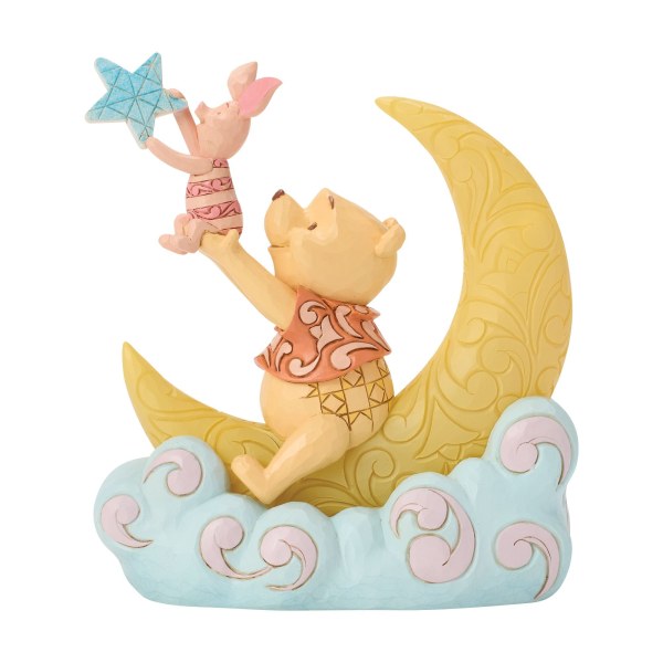 Winnie Puuh und Ferkel auf LED-Mond – Disney Traditions