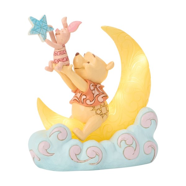 Winnie Puuh und Ferkel auf LED-Mond – Disney Traditions