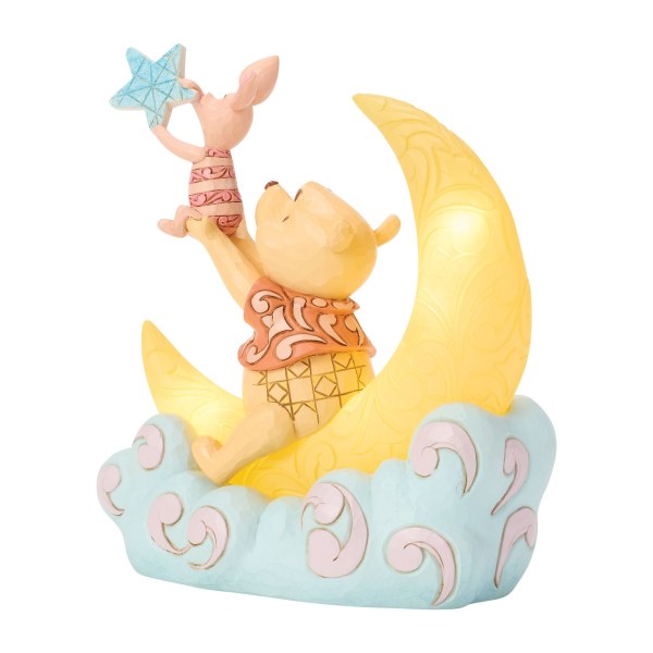 Winnie Puuh und Ferkel auf LED-Mond – Disney Traditions