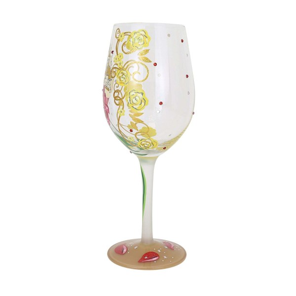 „Mutig wie eine Rose“ BELLE -Weinglas – Disney Lolita