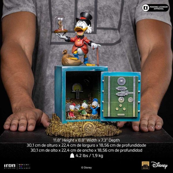 Iron Studios – DuckTales-Statuette im Art Scale 1:10 – Onkel Dagobert Duck und seine Neffen