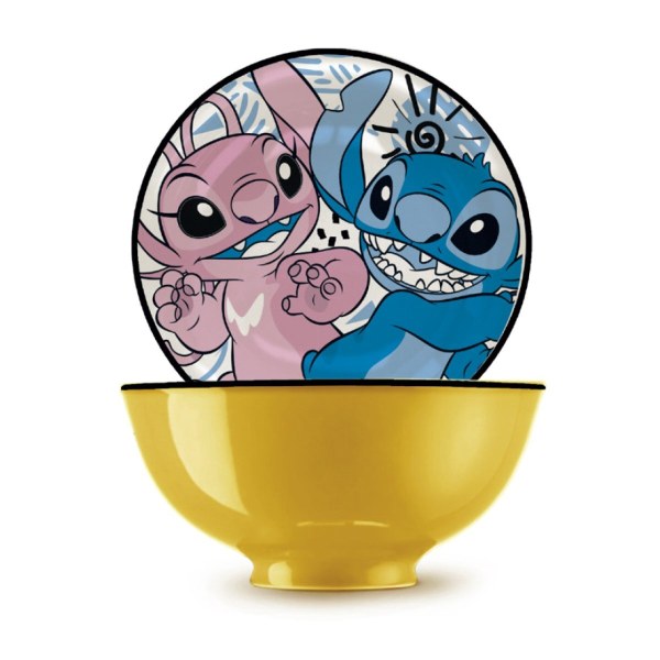 Kleine Schüssel Stitch & Engel gelb 300 ml - Egan Disney Home