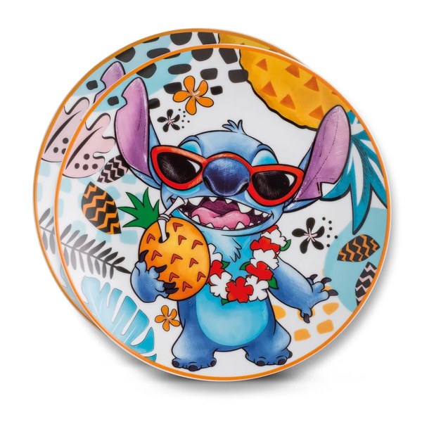 2-teiliges Dessertteller-Set Stitch weiß - Egan Disney Home