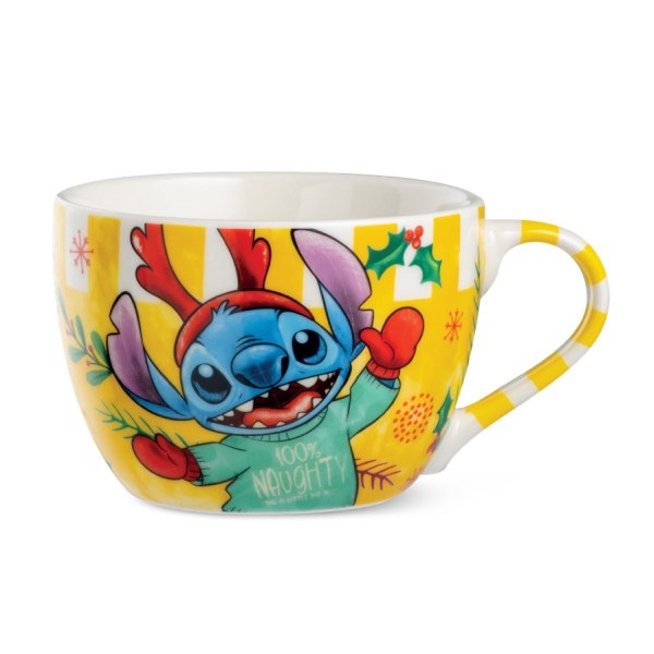 Frühstücksbecher Stitch Weihnachten gelb 520 ml - Egan Disney Home