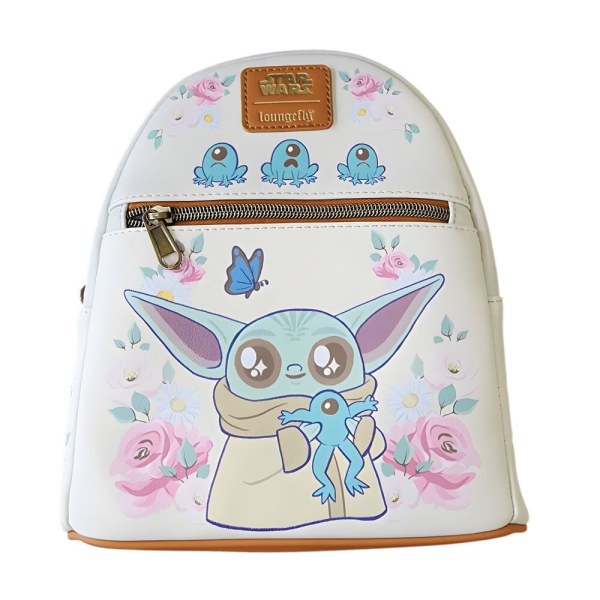 Grogu mit Fröschen und braunem Besatz Rucksack - Loungefly Star Wars