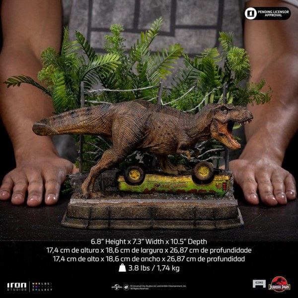 Jurassic Park Statue Icons T-Rex Breakout Set A 17 cm