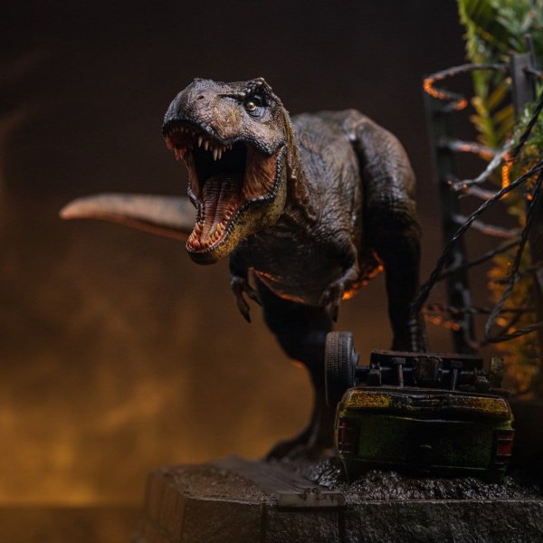 Jurassic Park Statue Icons T-Rex Breakout Set A 17 cm