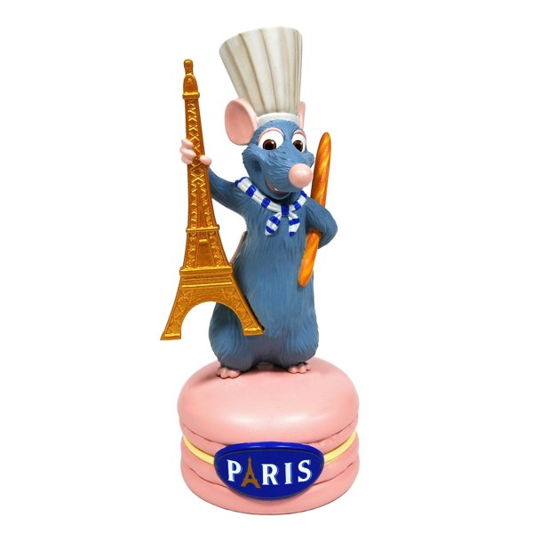 REMY HARZFIGUR MIT BAGUETTE AUF MAKRONE - DISNEY RATATOUILLE