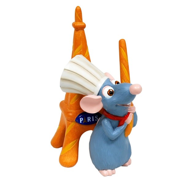 REMY HARZFIGUR VOR DEM EIFFELTURM MIT BROT - DISNEY RATATOUILLE