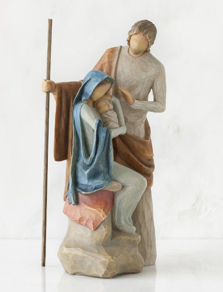 STATUE WILLOW TREE DIE HEILIGE FAMILIE