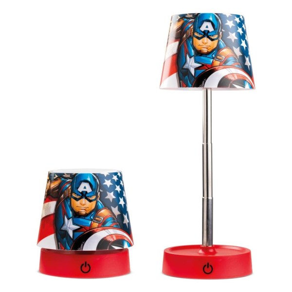Captain America Aufladbare LED-Schreibtischlampe 11cm - Marvel