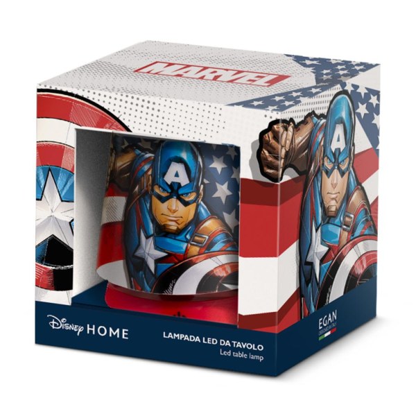 Captain America Aufladbare LED-Schreibtischlampe 11cm - Marvel