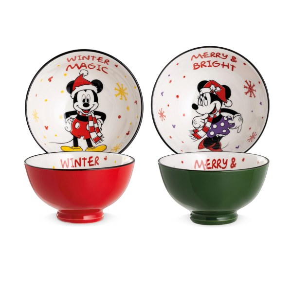 Magisches Winterset mit 2 Schüsseln 300ml Mickey & Minnie - Disney
