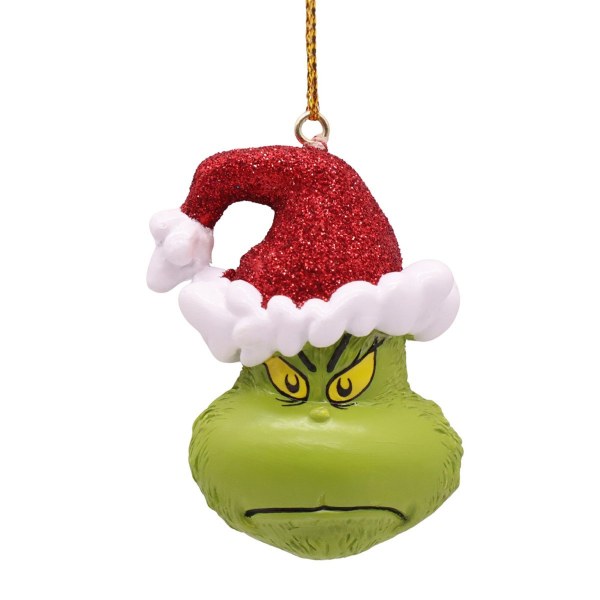 3D-Ornament The Grinch mit Weihnachtsmütze