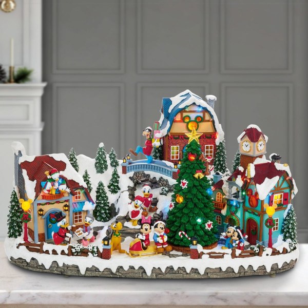 Disney Animiertes Weihnachtsdorf mit Musik 29 cm – Costco Exklusiv