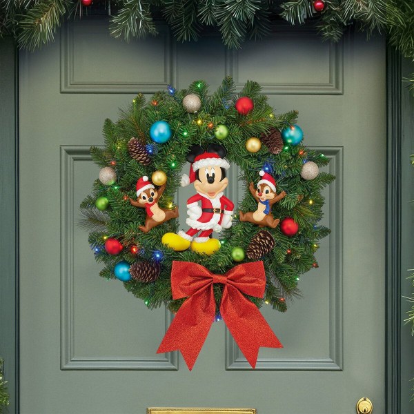 55cm-Zoll-Disney-Weihnachtskranz mit LED-Lichtern – Costco Exklusiv