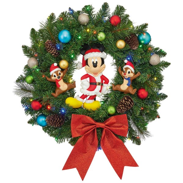 55cm-Zoll-Disney-Weihnachtskranz mit LED-Lichtern – Costco Exklusiv