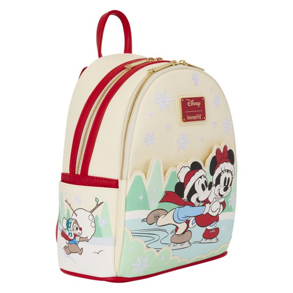 Mickey & Friends Mini-Rucksack zum Eislaufen mit Stirnbandhalter – Disney Loungefly