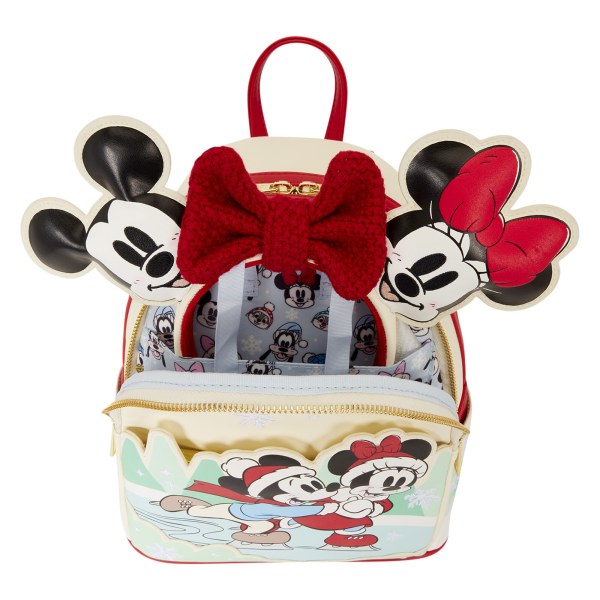 Mickey & Friends Mini-Rucksack zum Eislaufen mit Stirnbandhalter – Disney Loungefly