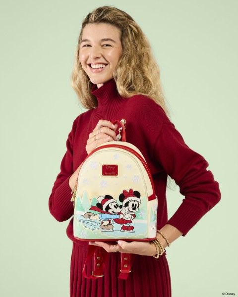 Mickey & Friends Mini-Rucksack zum Eislaufen mit Stirnbandhalter – Disney Loungefly