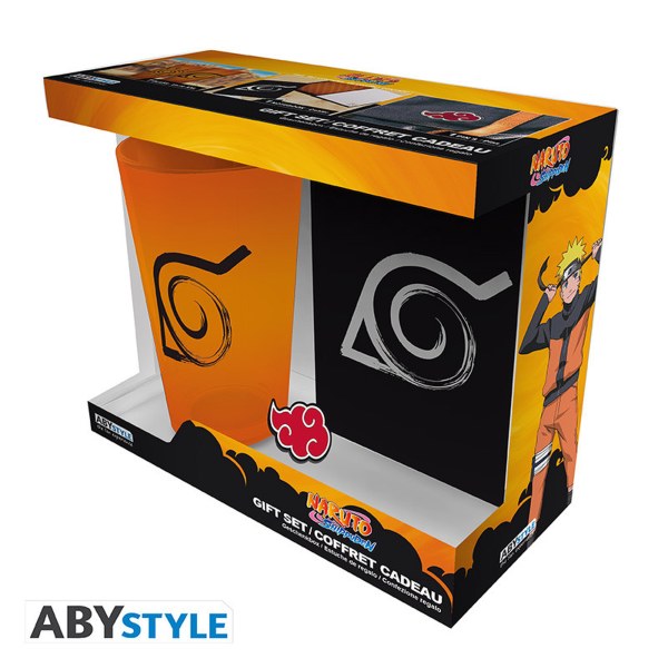 NARUTO SHIPPUDEN - XXL-Glas + Pin + Notizbuch Konoha Set