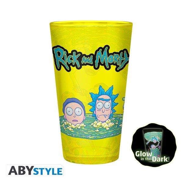RICK AND MORTY - XXL Glas-Set + Becher + 2 Untersetzer
