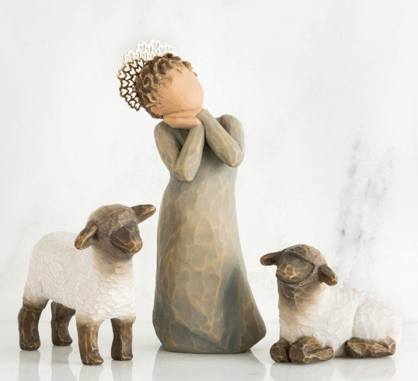 WILLOW TREE PETITE FIGUREN SCHÄFERIN UND SCHAFE
