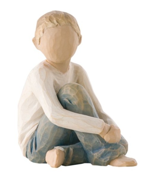 WILLOW TREE FIGUR KIND AUFMERKSAM