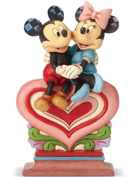 MICKEY UND MINNIE SITZEN AUF DEM HERZ DISNEY TRADITIONS