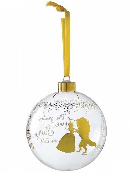 DISNEY BEZAUBERNDE WEIHNACHTSVERZIERUNG AUS GLAS „Die Schöne und das Biest“.