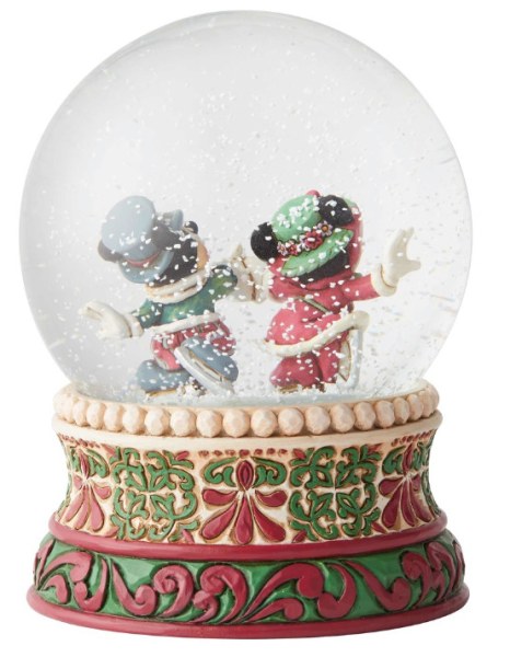 SNOWGLOBE MICKEY UND MINNIE AUF SKATES DISNEY TRADITIONS