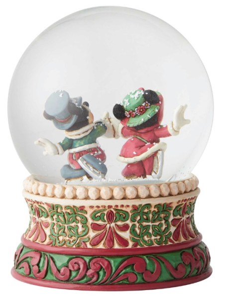 SNOWGLOBE MICKEY UND MINNIE AUF SKATES DISNEY TRADITIONS