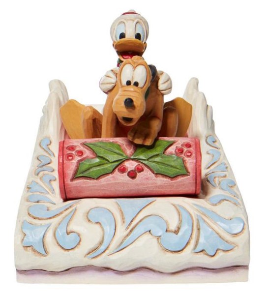 DONALD UND PLUTO IM SCHLITTEN - DISNEY TRADITIONS
