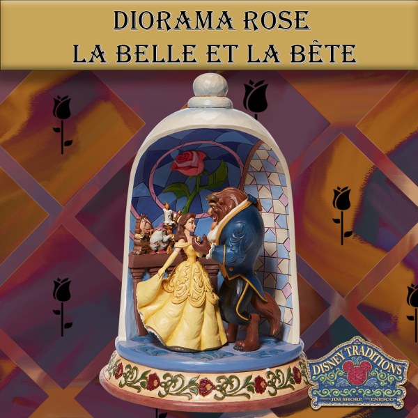 DIE SCHÖNE UND DAS BIEST ROSA DIORAMA – DISNEY TRADITIONS