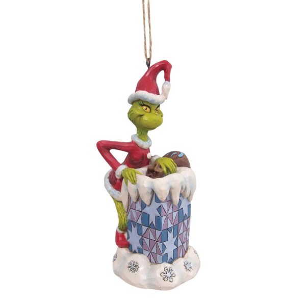 ORNAMENT GRINCH KLETTERT IN DEN SCHORNSTEIN - JIM SHORE GRINCH