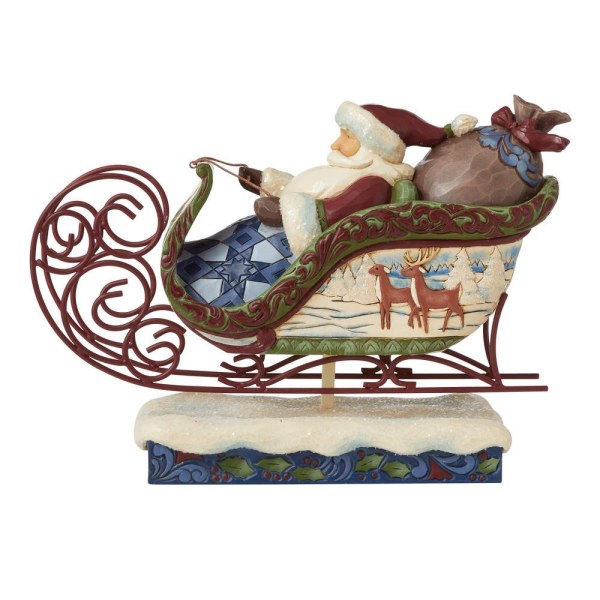 VIKTORIANISCHER WEIHNACHTSMANN IN SLEDGE JIM SHORE HEARTWOOD CREEK