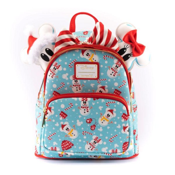 MINI-RUCKSACK UND STIRNBAND MICKEY & MINNIE SCHNEEMÄNNER – DISNEY LOUNGEFLY