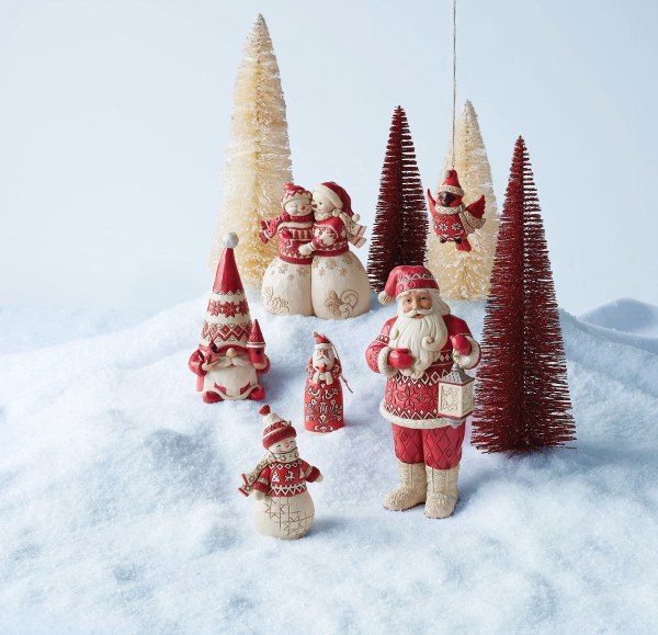 NORDISCHER WEIHNACHTSMANN MIT LATERNE - JIM SHORE HEARTWOOD CREEK