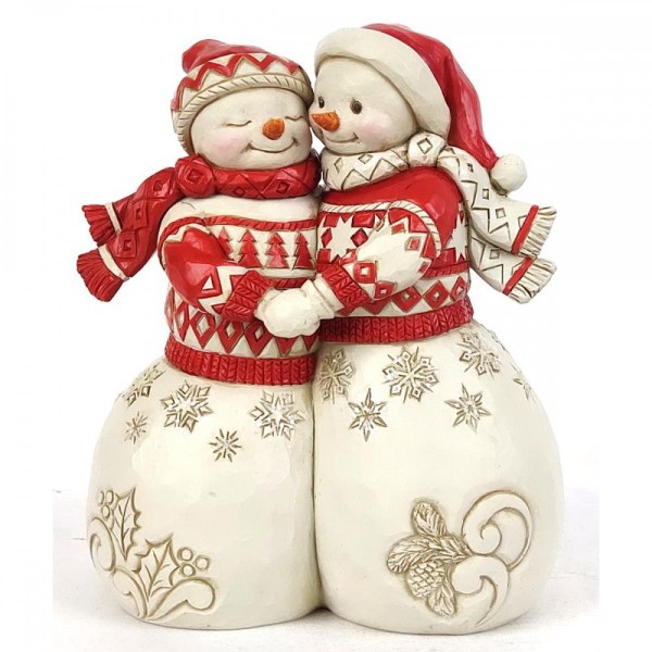 NORDISCHES SCHNEEMANNPAAR - JIM SHORE HEARTWOOD CREEK