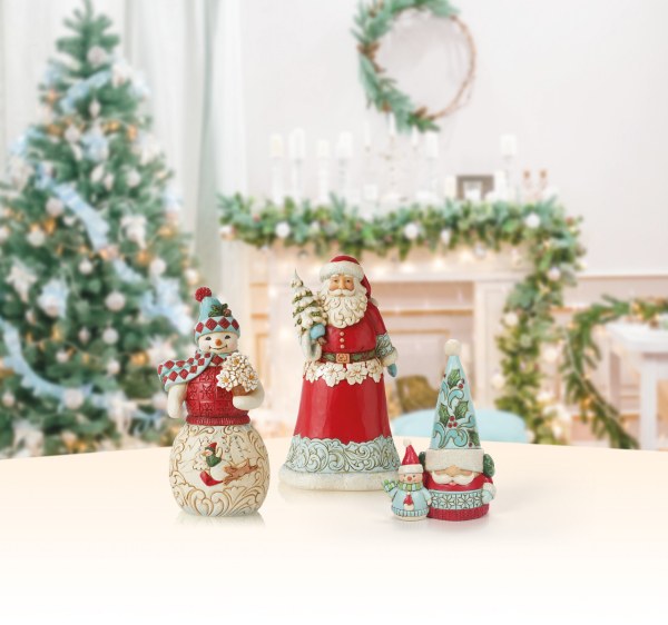 WUNDERLAND GNOME UND SCHNEEMANN - JIM SHORE HEARTWOOD CREEK