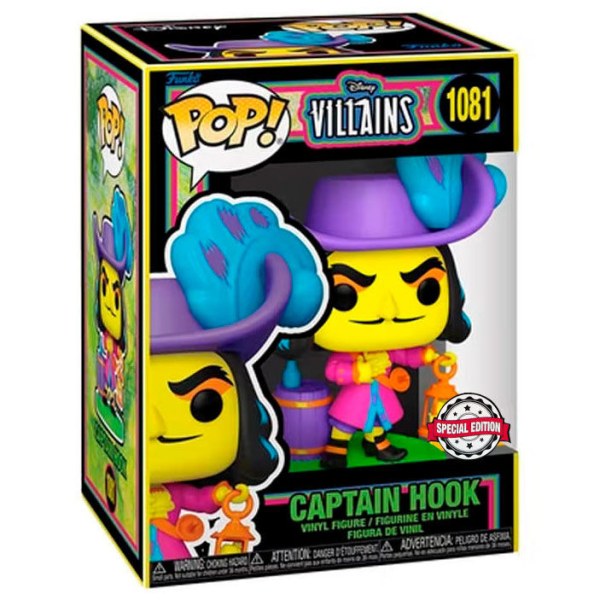 FUNKO POP! 1081 – CAPTAIN HOOK BLACK LIGHT – PETER PAN – SONDERAUSGABE