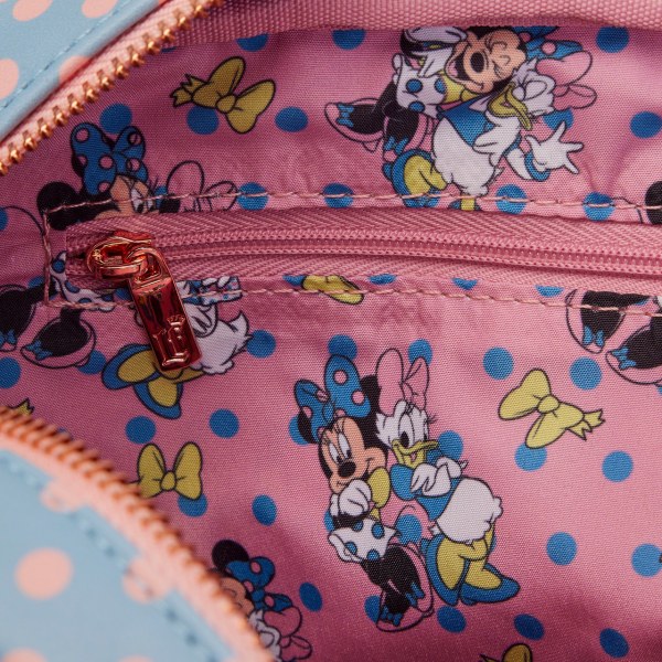 Umhängetasche „Minnie“ in Pastellfarben mit Blockfarben und Punkten – DISNEY LOUNGEFLY