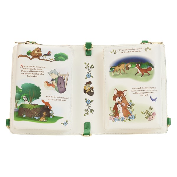 KLASSISCHE BUCH-UMHÄNGETASCHE „DER FUCHS UND DER HUND“ – DISNEY LOUNGEFLY